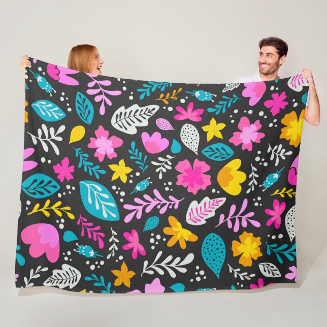 Colourful Forest 60x80 Fleece Blanket (In Situ)