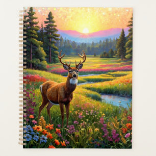 Colourful Forest Colours and Deer art Planner