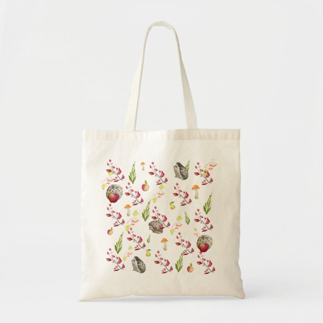 Colourful forest house pattern with bunnies Bag (Front)