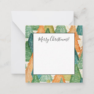 Colourful Forest of Evergreen Christmas Trees Card