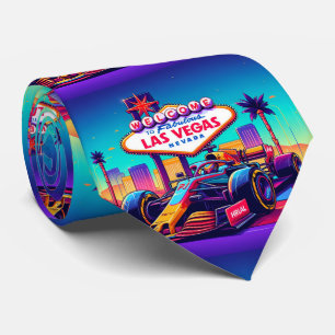 Colourful Formula 1 Race Car 5 Las Vegas Tie