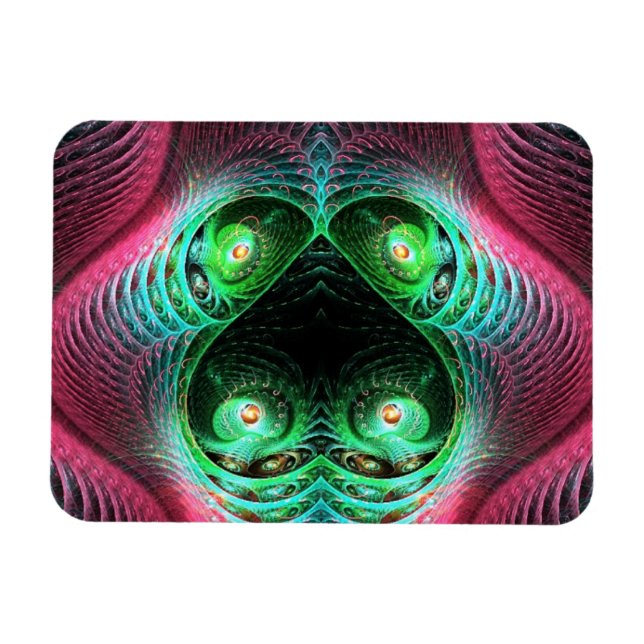 Colourful Four Eyes Abstract Magnet (Horizontal)