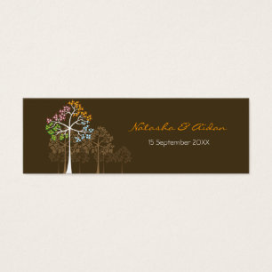 Colourful Four Seasons Trees Thank You Favour Tags