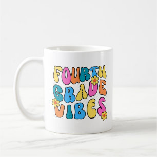 Colourful Fourth Grade Vibes– Back to school Retr Coffee Mug
