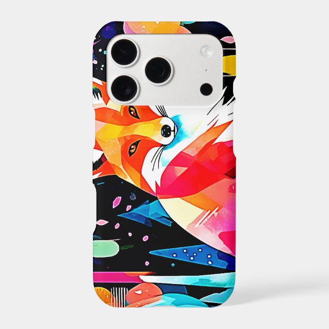 Colourful Fox Abstract Art (Back)