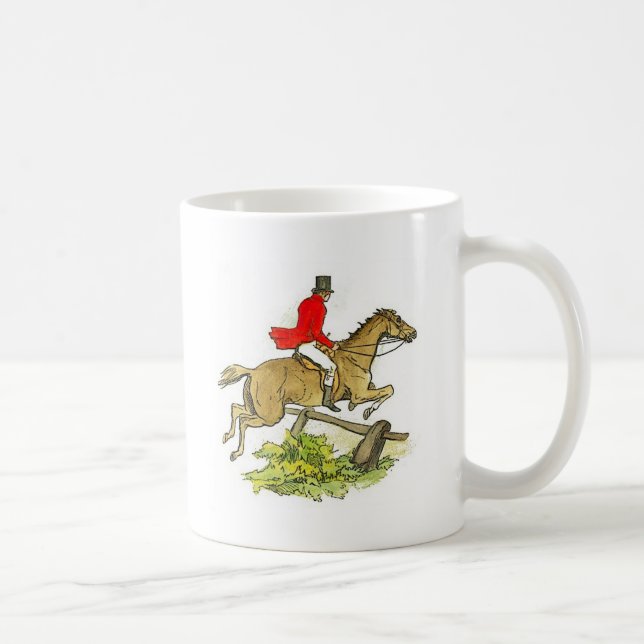 Colourful Fox Hunter Jumper Horse Horseback Rider Coffee Mug (Right)