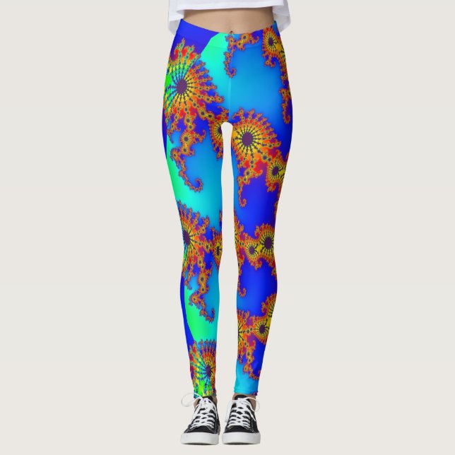 Colourful Fractal 120717 Leggings (Front)