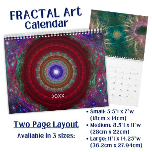 Colourful Fractal Art - Calendar