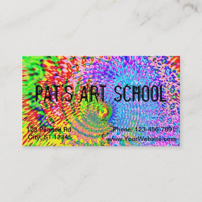 Colourful Fractal Art Design Business Card (Front)