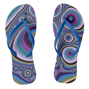 Colourful fractal art jandals