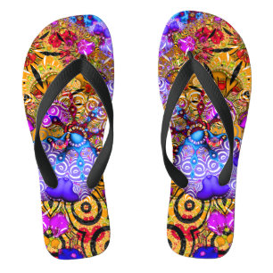 Colourful Fractal Hodgepodge Jandals