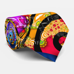 Colourful Fractal Hodgepodge Tie