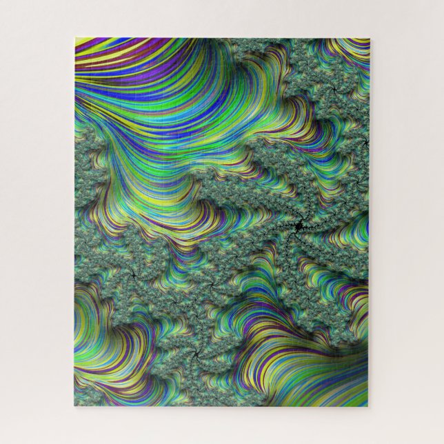 Colourful Fractal Jigsaw Puzzle (Vertical)