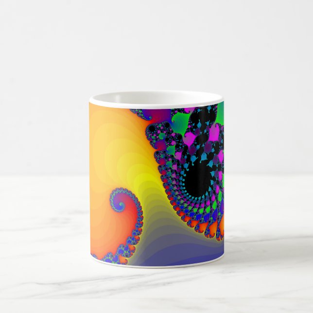 Colourful Fractal Spirals: Coffee Mug (Center)