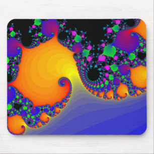 Colourful Fractal Spirals: Mouse Pad