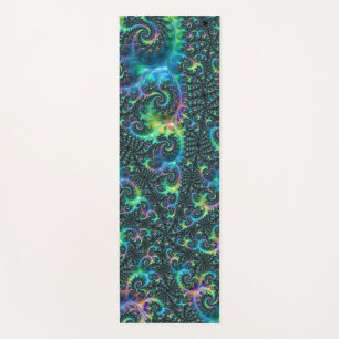 Colourful Fractal Yoga Mat