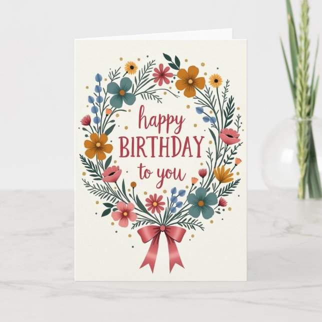 Colourful Frame Birthday Card (Front)