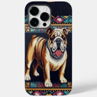 Colourful Framed Realistic Bulldog Dog Lover