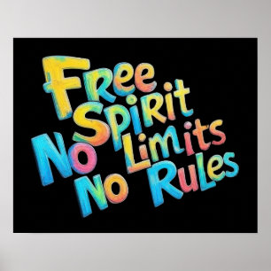 Colourful Free Spirit Poster