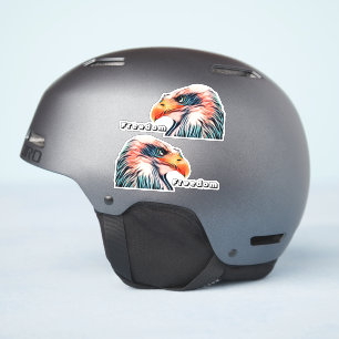 Colourful Freedom Bald Eagle Head Patriotic Helmet