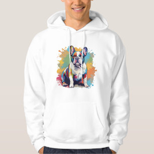 Colourful French Bulldog Art for Puppy Lovers Hoodie