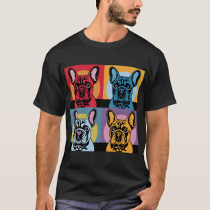 Colourful French Bulldog Pop Art Design for Dog T-Shirt