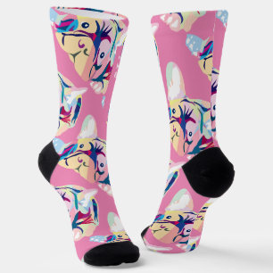 Colourful French Bulldogs – Artistic Customisable  Socks