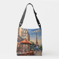 Colourful French Cafe Eiffel Tower Paris France