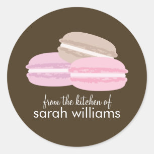 Colourful French Macarons Classic Round Sticker