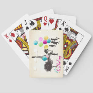 Colourful French Macarons Kids Playing Birthday Playing Cards