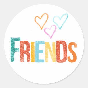 colourful friendship stickers