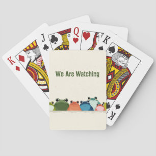 Colourful Frogs Line – Cute Minimal Animal Art Playing Cards