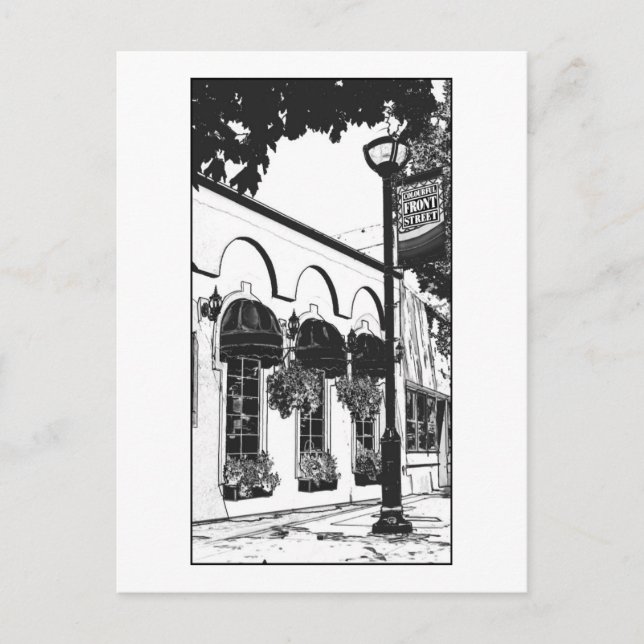 "Colourful Front Street Series" 4/4 Postcard (Front)