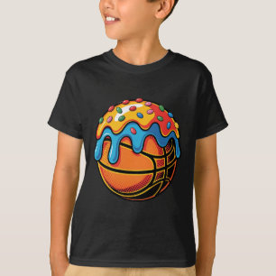 Colourful Frosted Sketll Dessert Style Artwork  T-Shirt