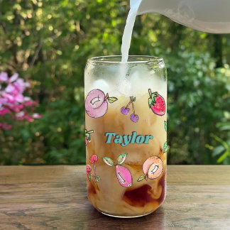 Colourful Fruit Cherry Modern Lemon Strawberry Nam Can Glass