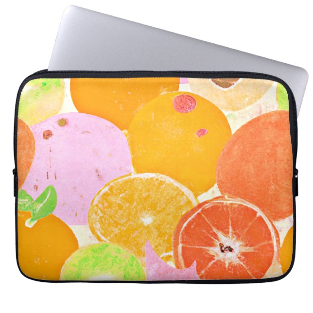 Colourful Fruit Explosion Laptop Sleeve (Front)