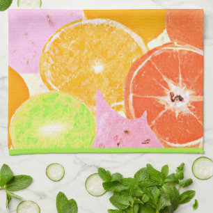 Colourful Fruit Explosion Tea Towel