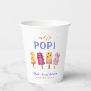 Colourful Fruit Ice Cream Popcicle Baby Shower Paper Cups