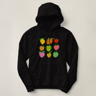 Colourful fruit pattern hoodie