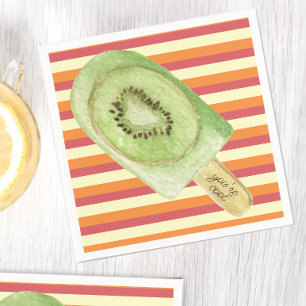 Colourful Fruit Popsicle Cool Summer  Napkin
