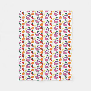 Colourful Fruit Summer Pattern, Cool Fleece Blanket