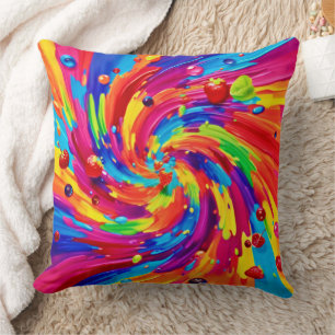 Colourful Fruit Vortex Cushion