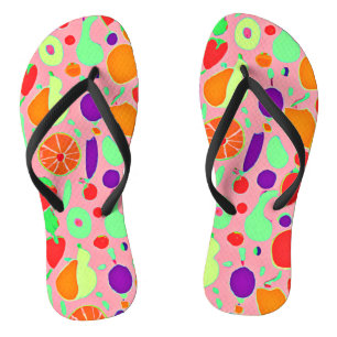 Colourful Fruitful Spectrum Pattern Jandals