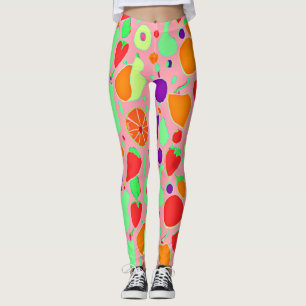 Colourful Fruitful Spectrum Pattern Leggings