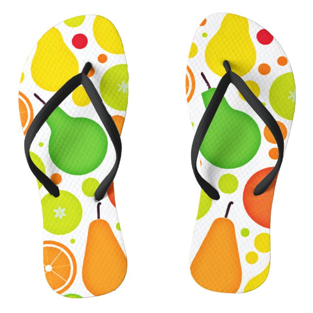 Colourful Fruitful Vibrance Pattern Art Jandals (Footbed)