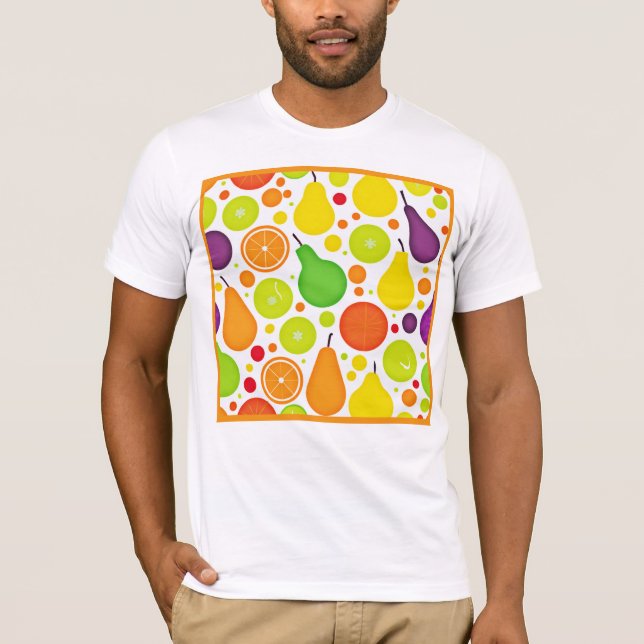 Colourful Fruitful Vibrance Pattern Art T-Shirt (Front)