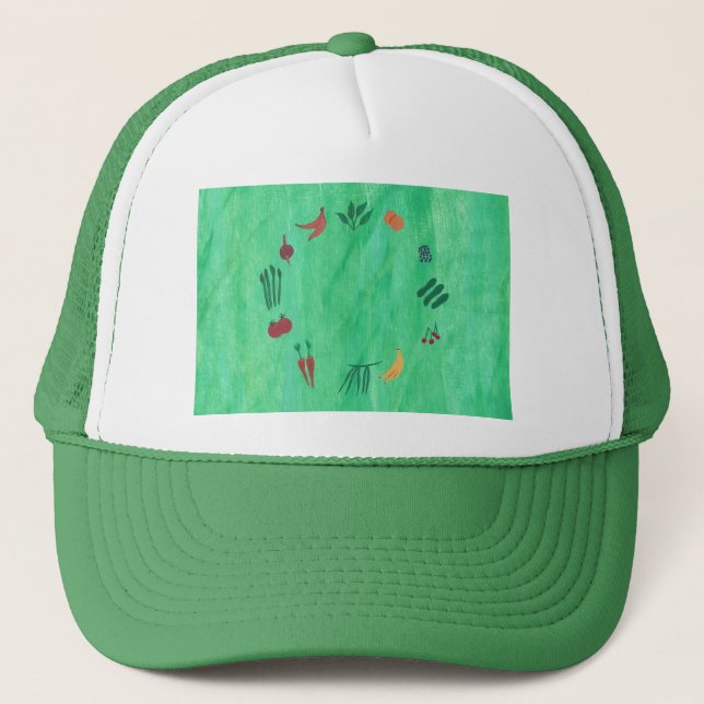 Colourful Fruits and Vegetables Hats (Front)