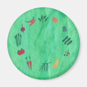 Colourful Fruits and Vegetables Magnets
