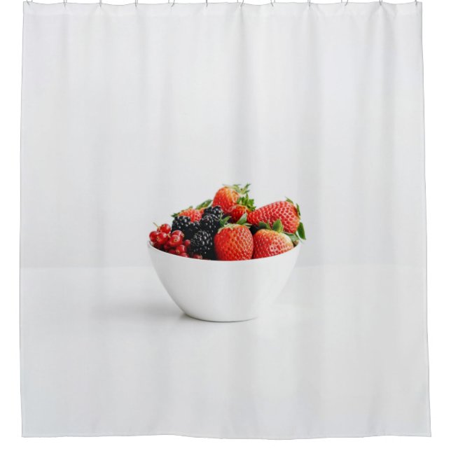 Colourful Fruits And Vegetables Shower Curtain (Front)