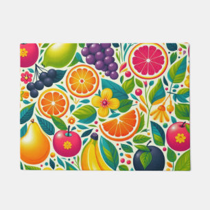 Colourful fruits doormat